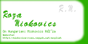 roza miokovics business card
